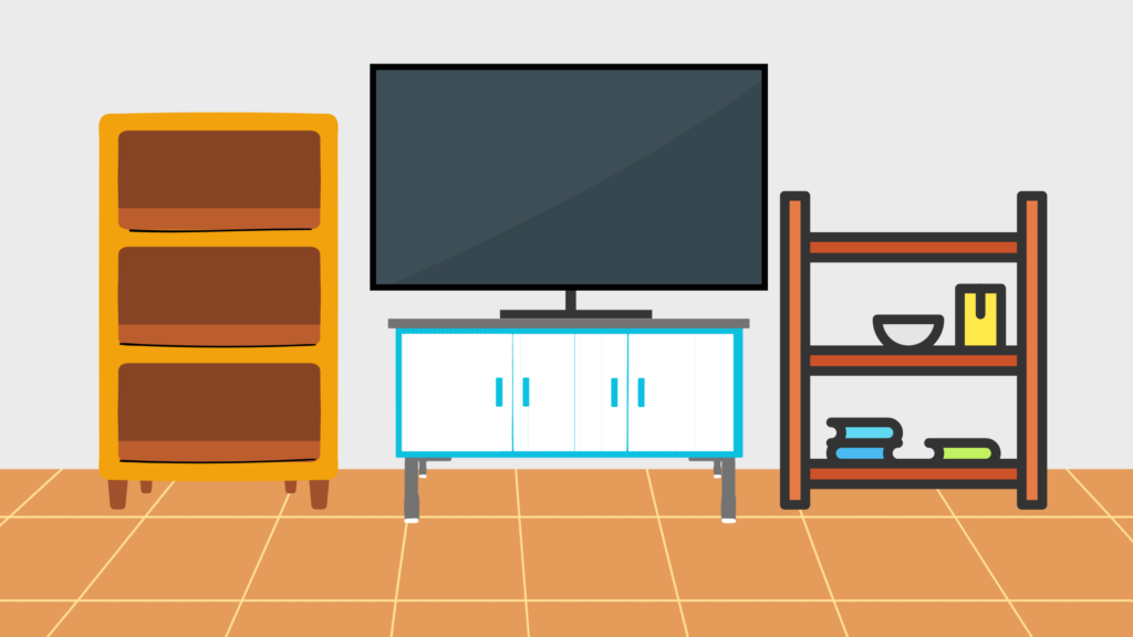 Adding furnitures beside TV stand