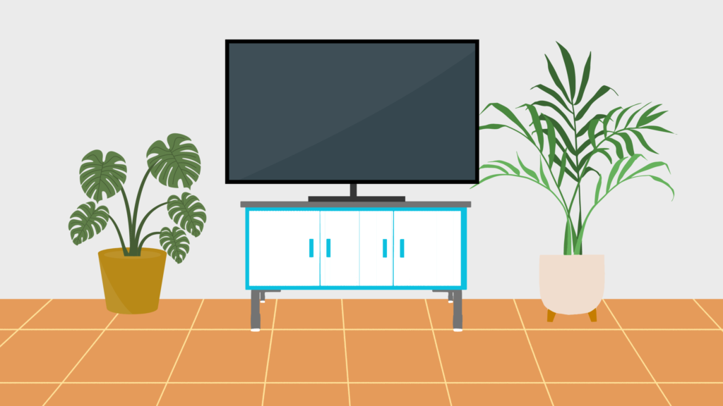 Adding plants beside TV stands