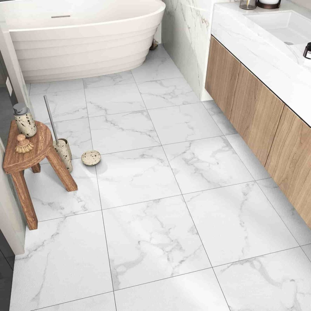 ceramic tile flooring in bathroom