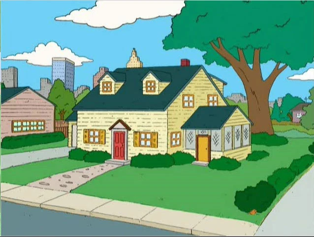 another front view of family guy house