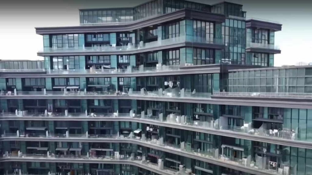 terrace view of regent apartment in china, Hangzhou