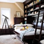 dark black wall attached murphy bed