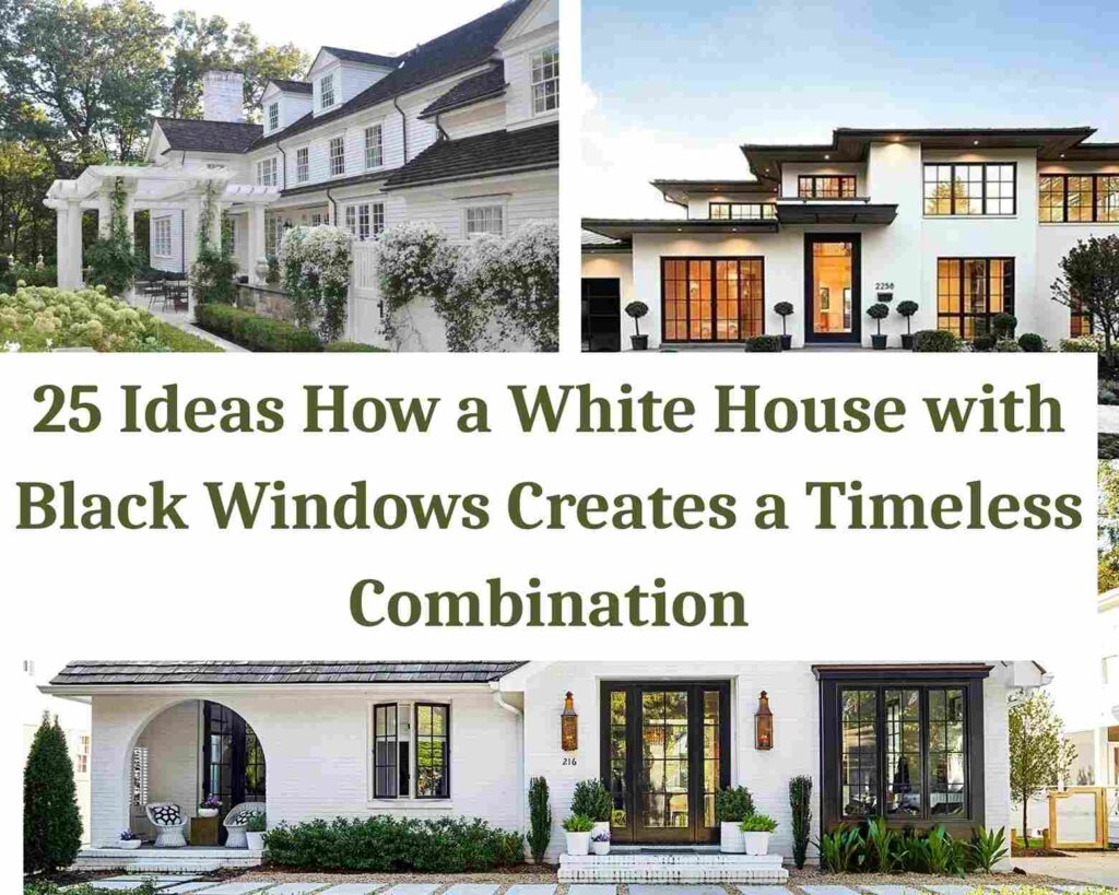 25 Ideas How a White House with Black Windows Creates a Timeless Combination
