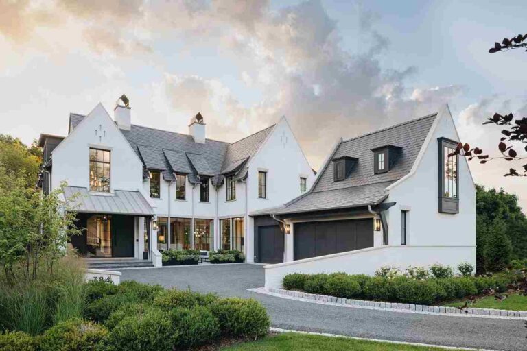 White Brick House With Black Trim featured image
