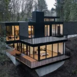 Black House with White Trim