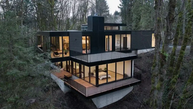 Black House with White Trim