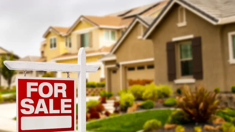 an image of a house with "for sale" board