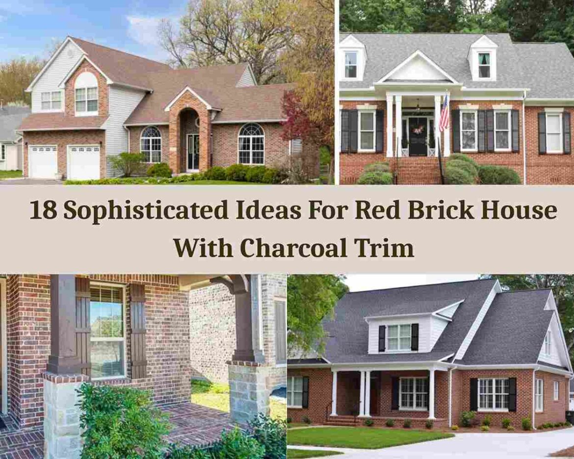 Picture of 18 Sophisticated Ideas For Red Brick House With Charcoal Trim - Tangy House