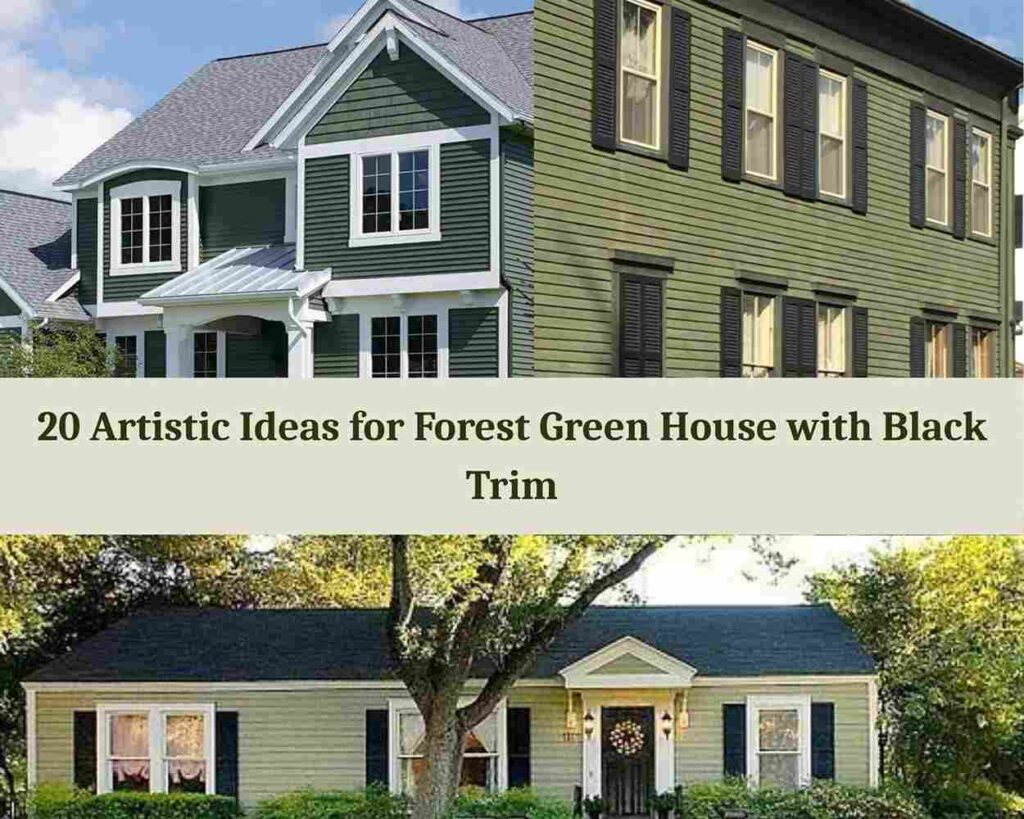 20 Artistic Ideas for Forest Green House with Black Trim