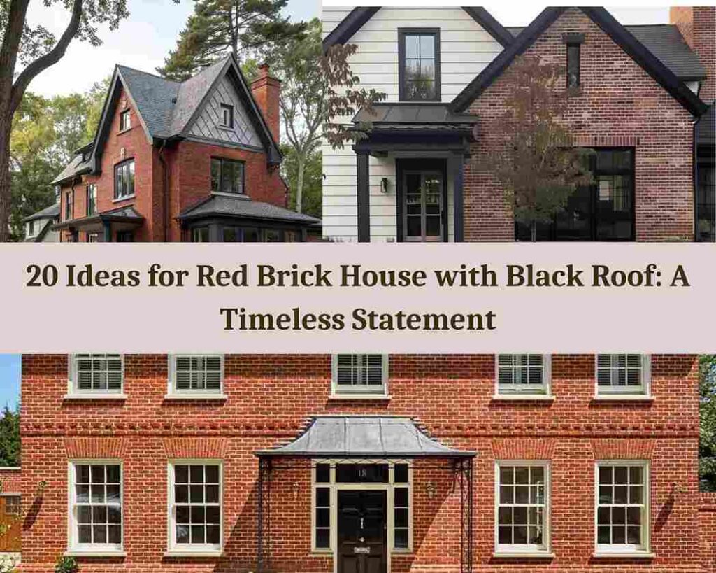 20 Ideas for Red Brick House with Black Roof A Timeless Statement