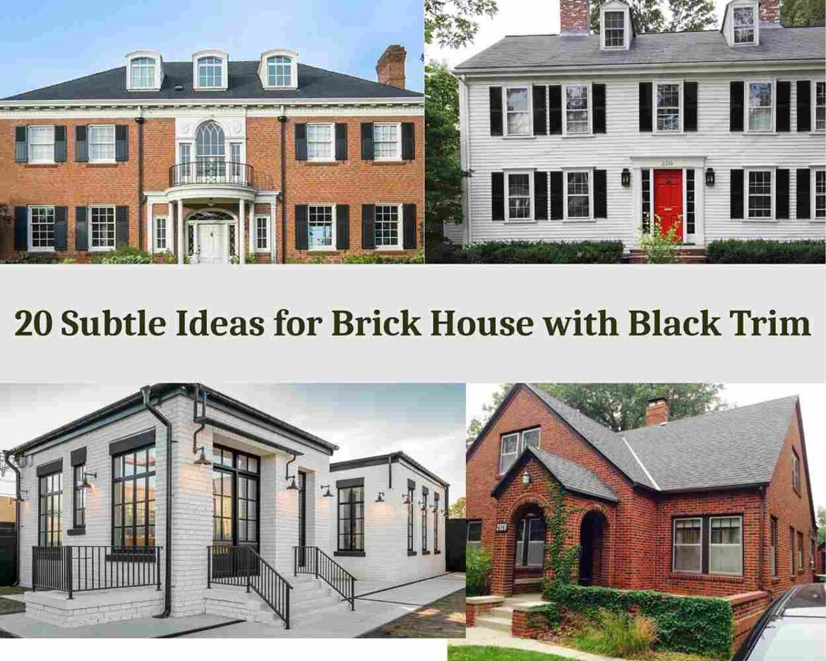 20 Subtle Ideas For Brick House With Black Trim - Tangy House