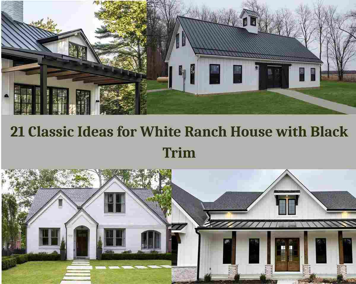 White Ranch House With Black Trim Wallpaper For Iphone