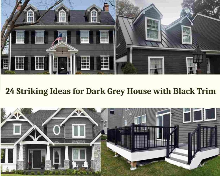24 Striking Ideas for Dark Grey House with Black Trim - Tangy House