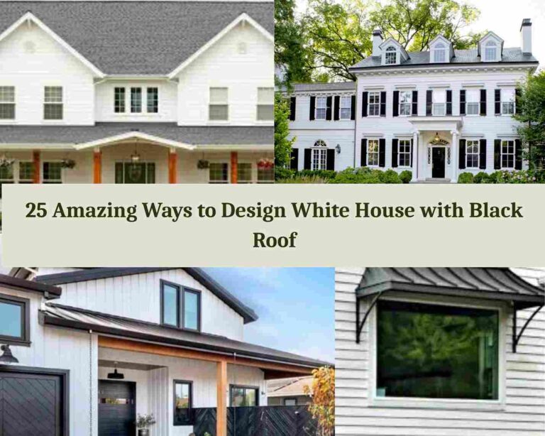 25 Amazing Ways to Design White House with Black Roof - Tangy House
