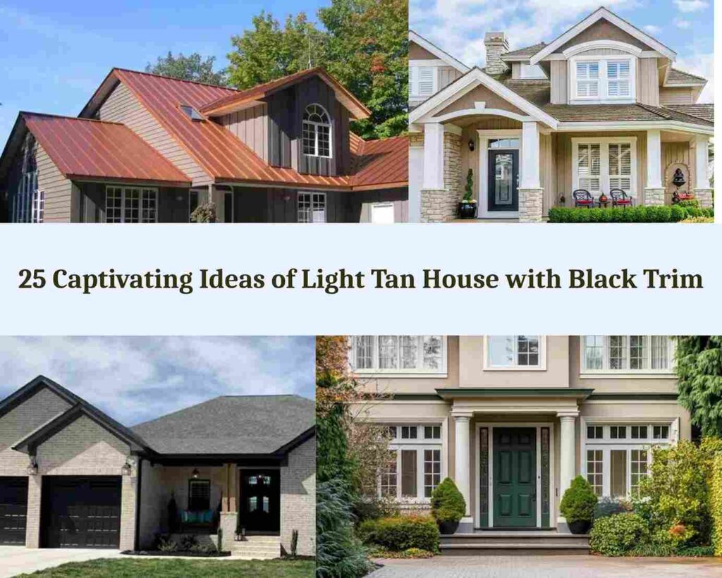 25 Captivating Ideas of Light Tan House with Black Trim