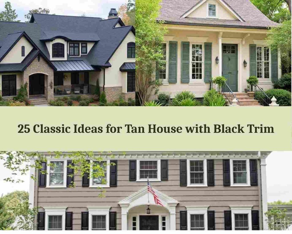 25 Classic Ideas for Tan House with Black Trim