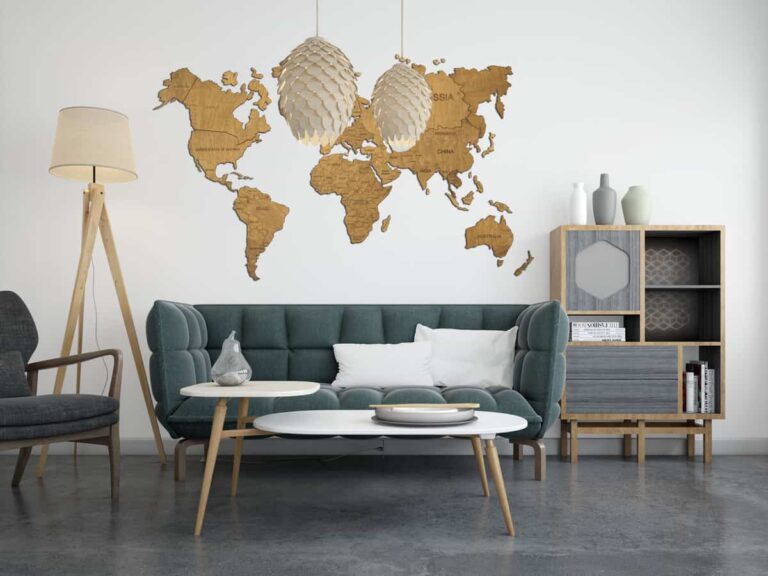 an image of a Laser Engraving in living room with sofa
