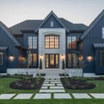 blue house with black trim featured image