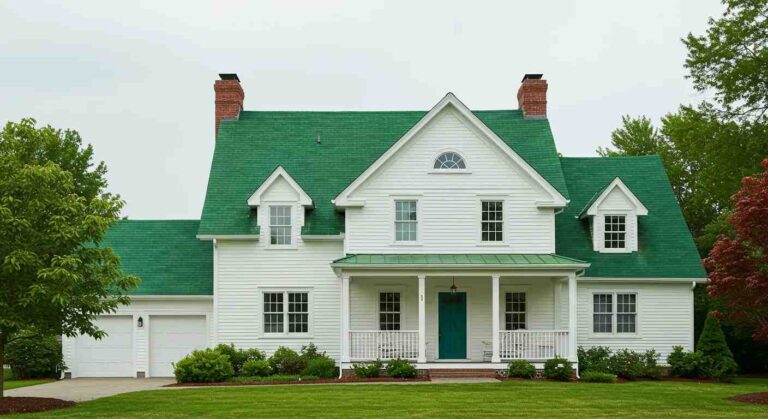 what color to paint house with green roof featured image