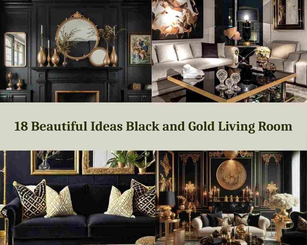 18 Beautiful Ideas Black and Gold Living Room