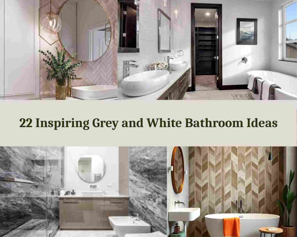 22 Inspiring Grey and White Bathroom Idea