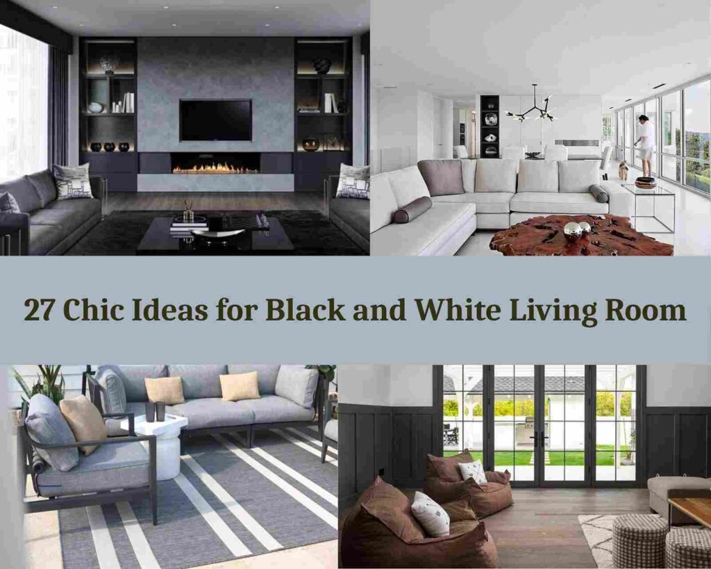 27 Chic Ideas for Black and White Living Room
