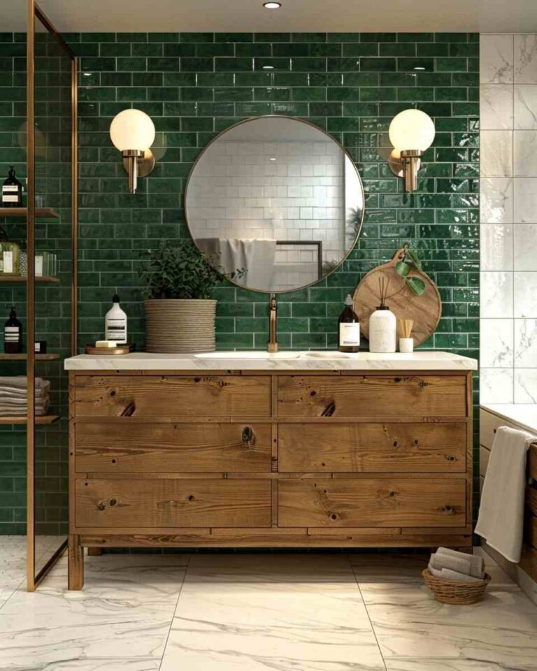 Green And Gold Bathroom Ideas featured image