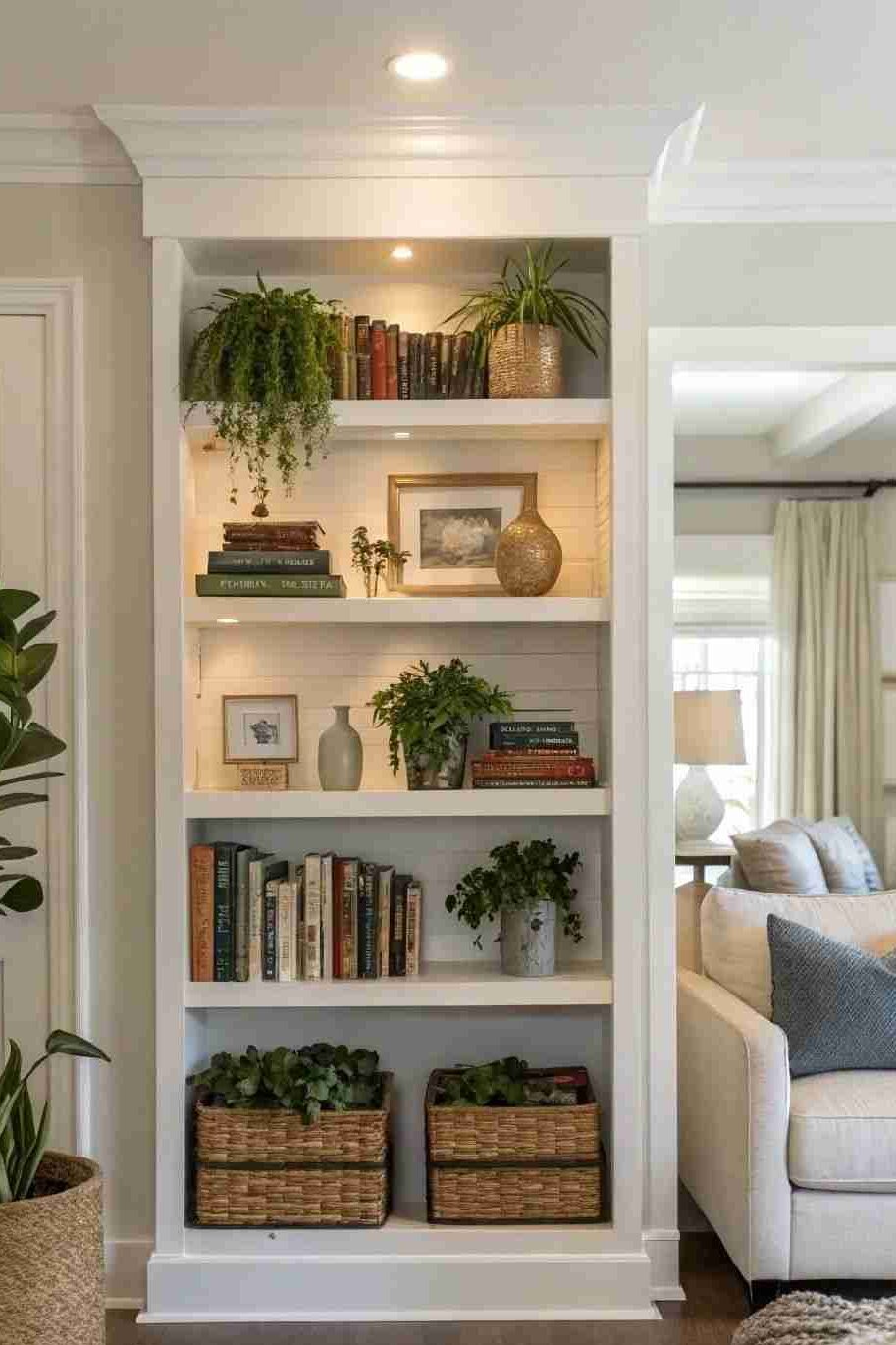 White cupboards for a custom look 