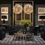 black and gold living room Featured image