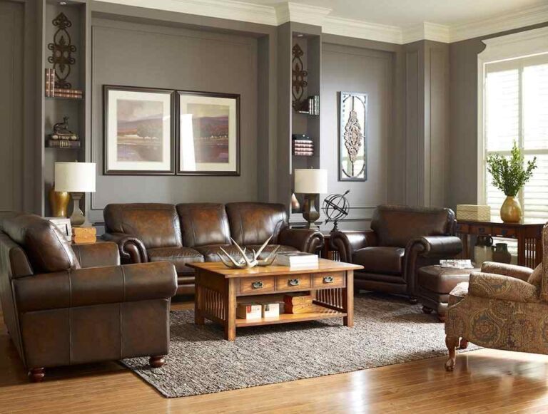 grey and brown living room Featured image