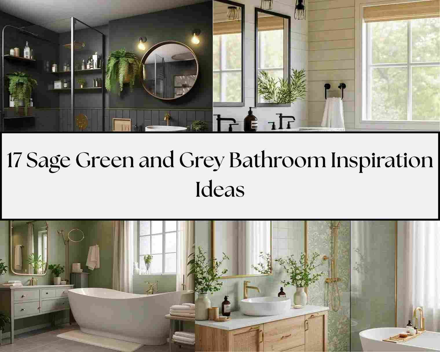 Exciting Sage Green And Grey Bathroom Photos
