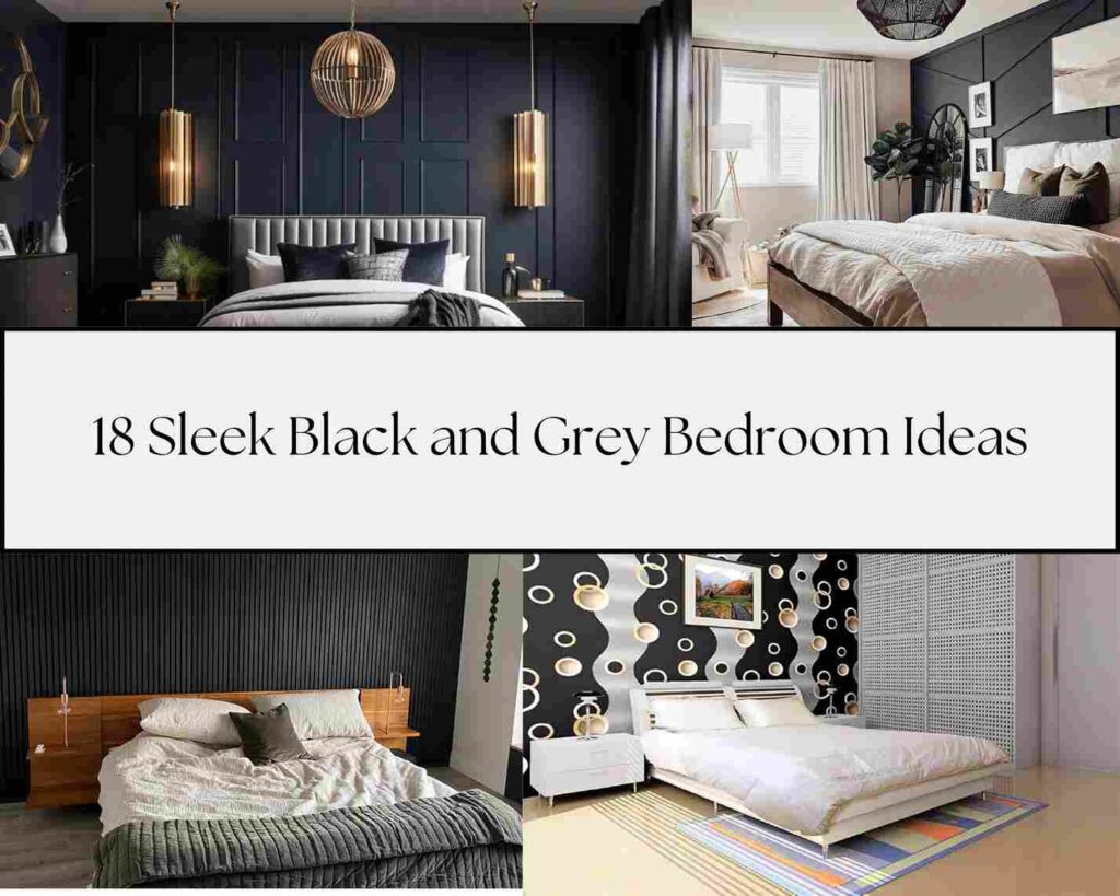 18 Sleek Black and Grey Bedroom Ideas