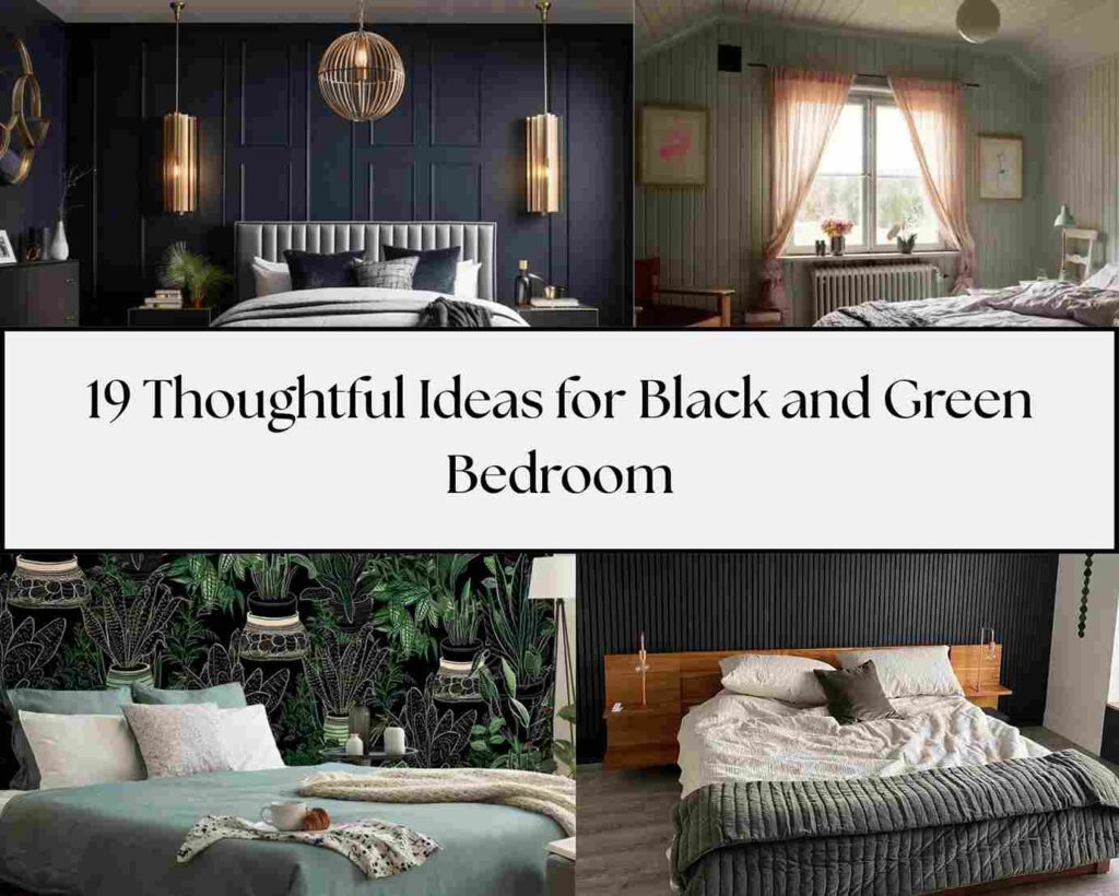 19 Thoughtful Ideas for Black and Green Bedroom