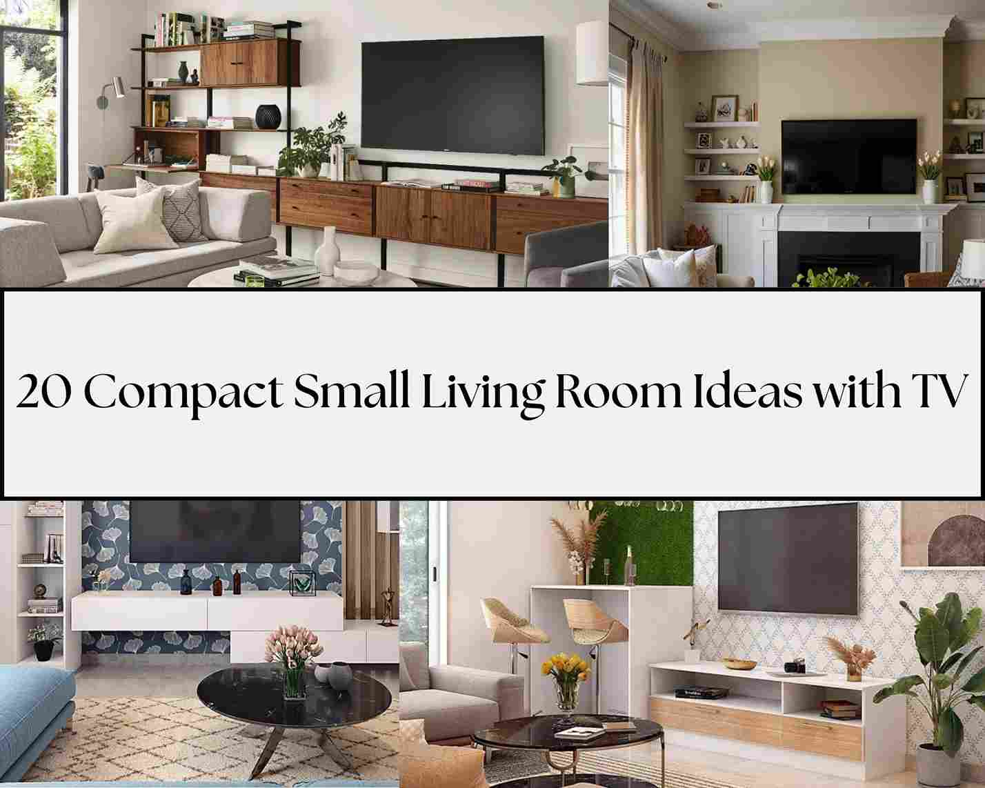 20 Compact Small Living Room Ideas with TV - Tangy House