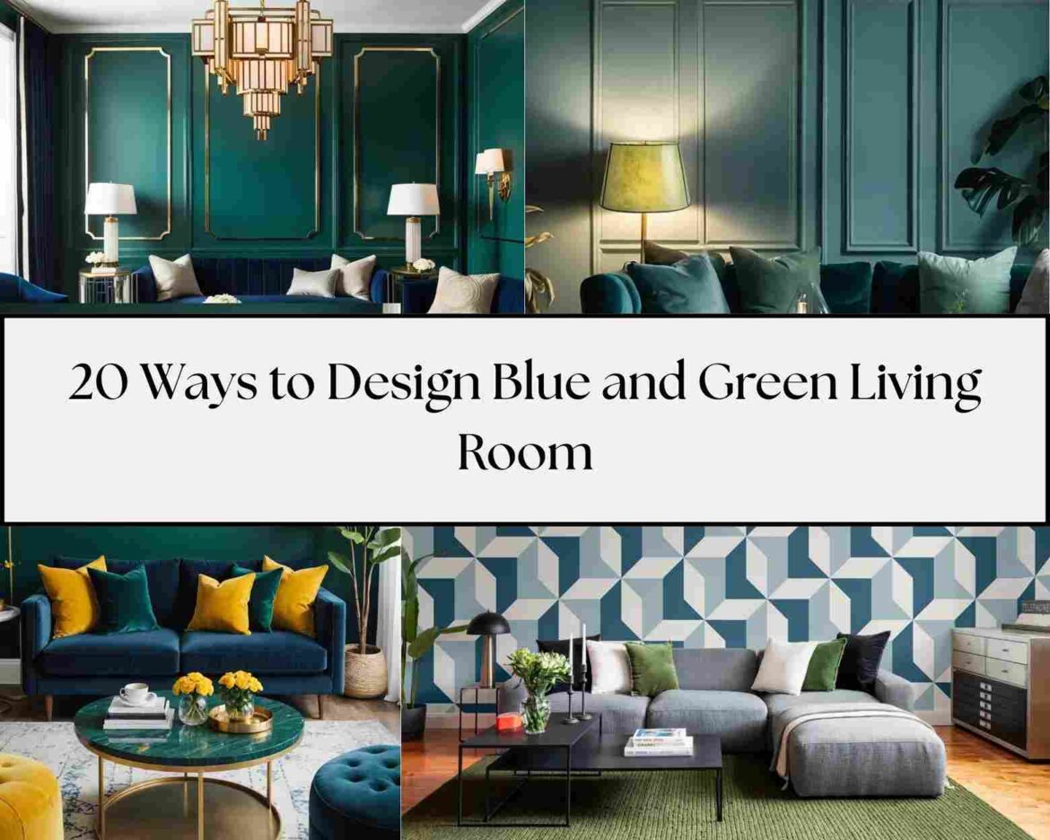 20 Ways to Design Blue and Green Living Room - Tangy House