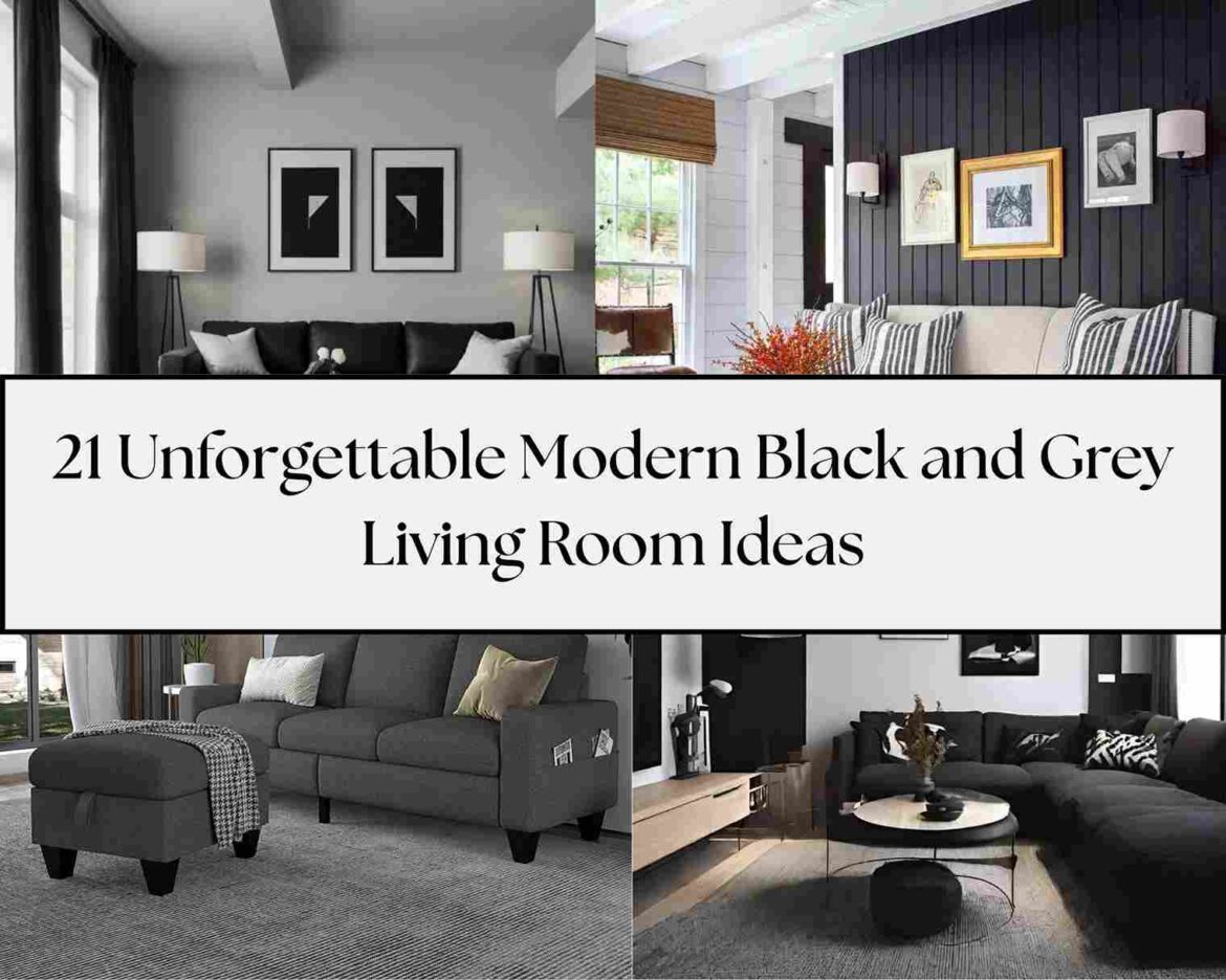 21 Unforgettable Modern Black and Grey Living Room Ideas - Tangy House