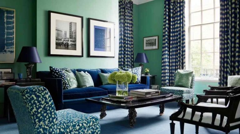 _Blue and Green Living Room featured image