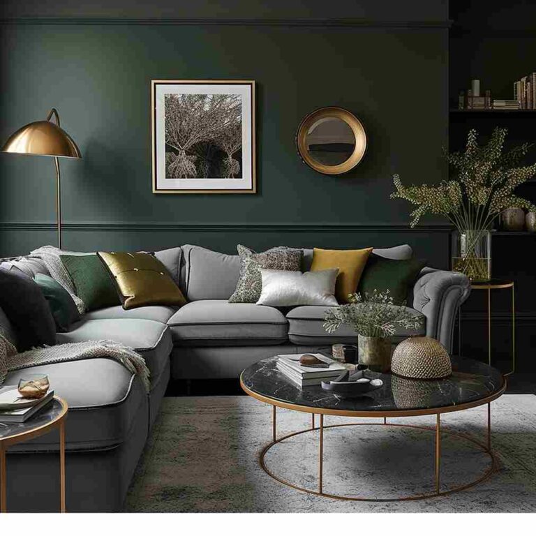 19 Beautiful Gray and Green Living Room Ideas - Tangy House