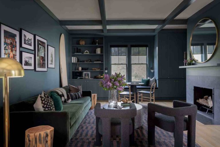 grey and green living room featured image