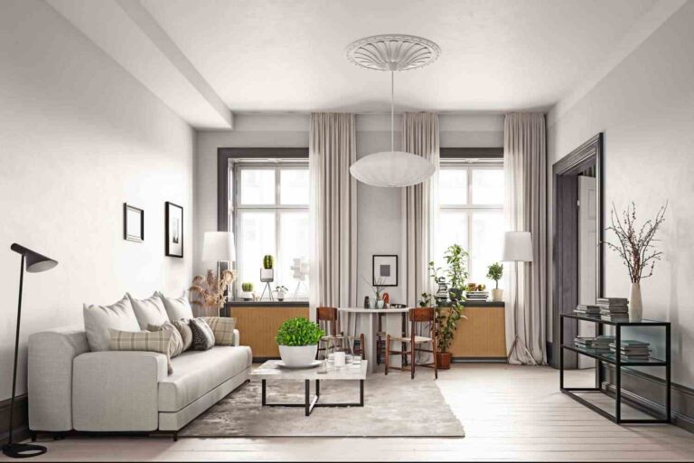 grey and white living room Featured Image