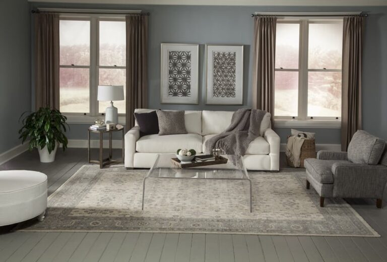 modern grey and beige living room featured image