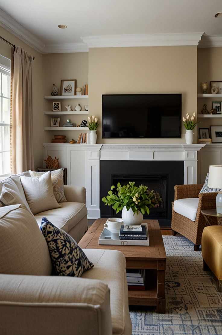 20 Compact Small Living Room Ideas with TV - Tangy House