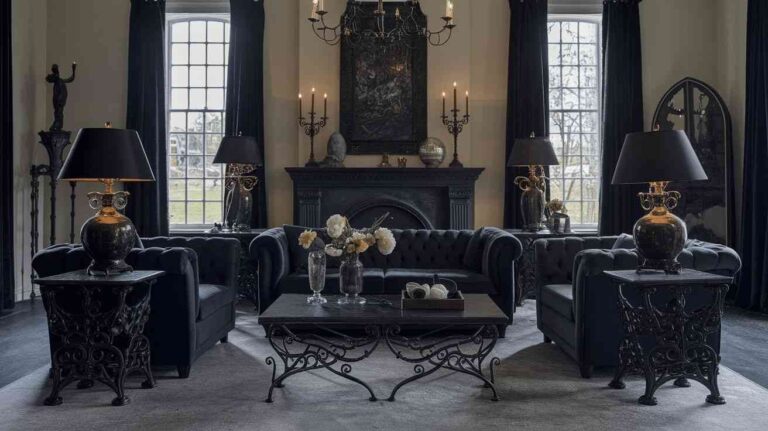 15 Dark Modern Gothic Look In Your Living Room Ideas 15-Dark-Modern-Gothic-Look-In-Your-Living-Room-Ideas