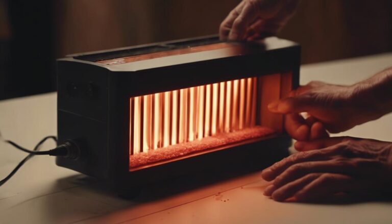 infrared-heater-displaying-several-vertical-heating-elements-that-are-glowing-with-warmth