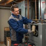 technician-performing-maintenance-on-a-piece-of-heating-equipment-likely-an-oil-furnance