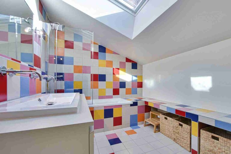 a-room-with-multi-color-tiles-and-transparent-door