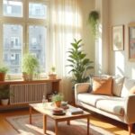 bright-modern-plant-filled-living-room-and-natural-light-coming-inside-through-window-and-a-white-color-sofa-with-pillows-is-situated