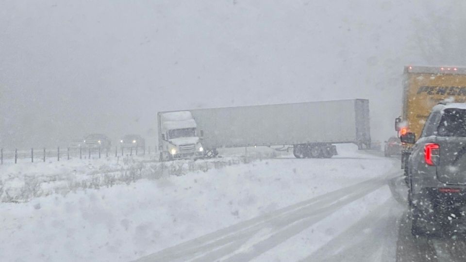 An Image Showing Low Visibility Due To Snow
