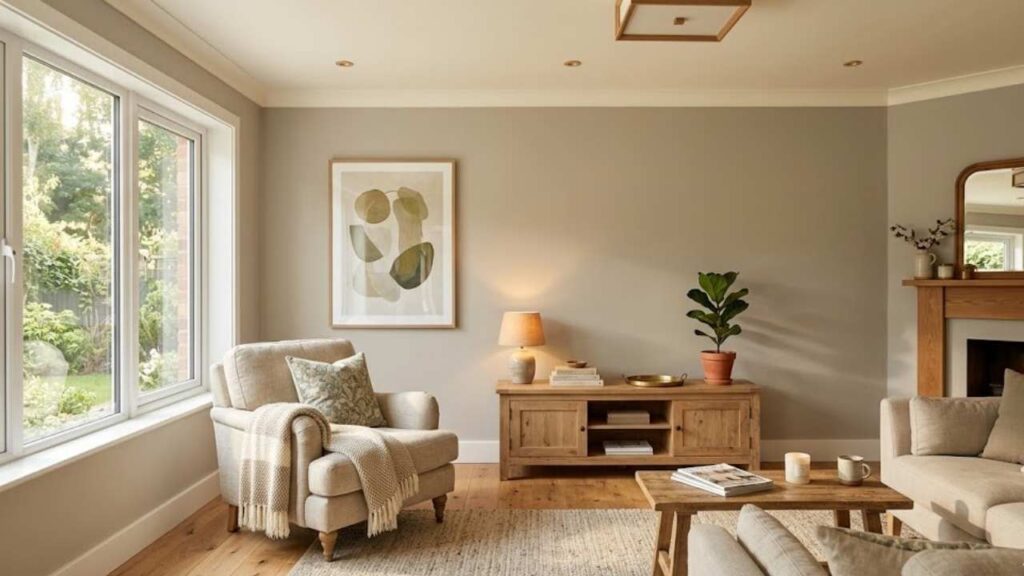 An Image of BM Swiss Coffee Color in The Living Room