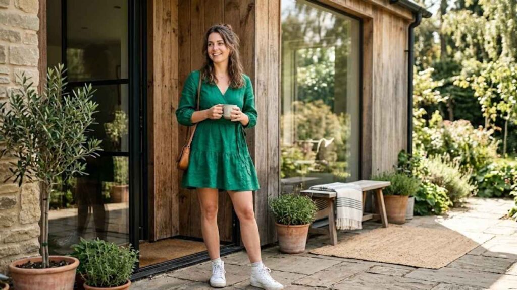 An Image of Short Emerald Dress